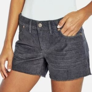 GAP Women's Soft Stretch Corduroy Shorts Frayed Hem Silver Bells Gray - Size 6